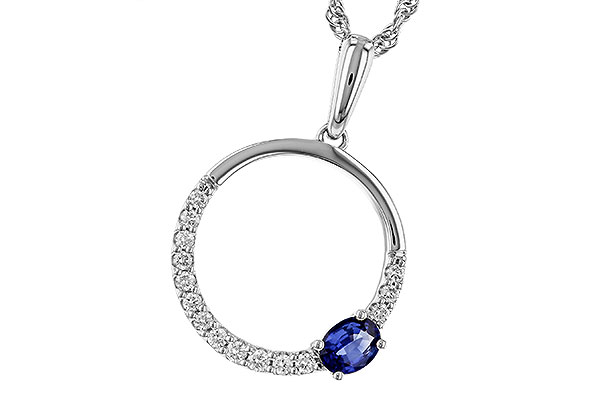 M284-12648: NECKLACE .28 SAPPHIRE .43 TGW