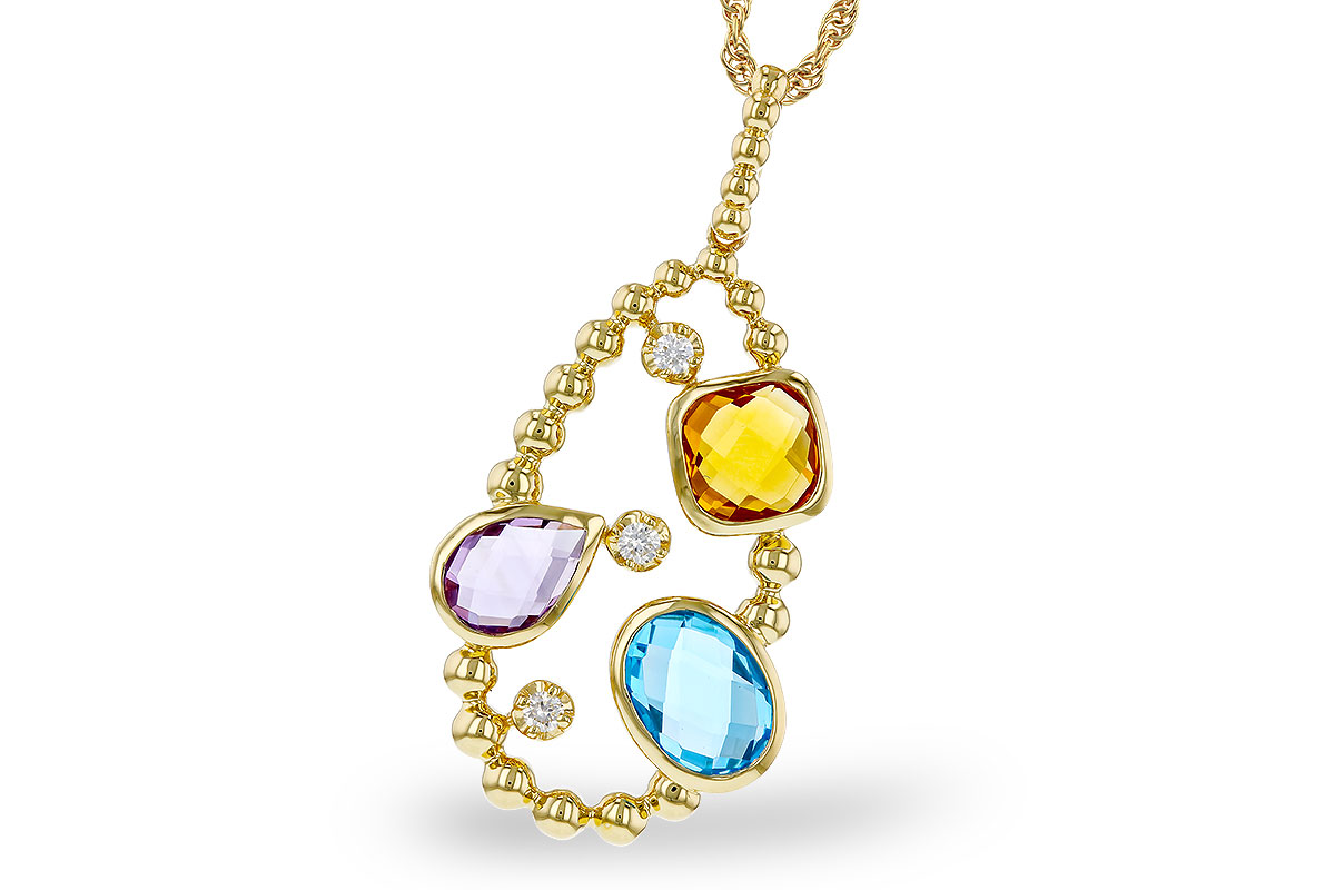 M284-13584: NECKLACE 3.04 TW SEMI-PREC 3.14 TGW (BT,AMY,CIT)