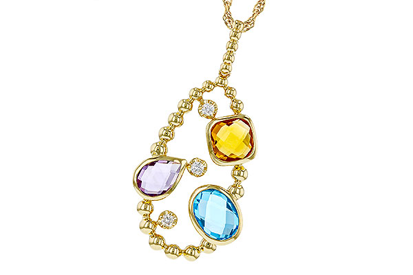 M284-13584: NECKLACE 3.04 TW SEMI-PREC 3.14 TGW (BT,AMY,CIT)