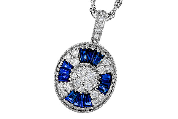 M284-16348: NECKLACE .56 TW SAPPHIRE .80 TGW