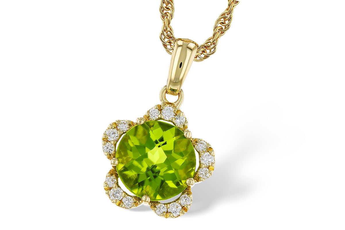 M284-18102: NECKLACE 2.16 PERIDOT 2.28 TGW (8MM RD)