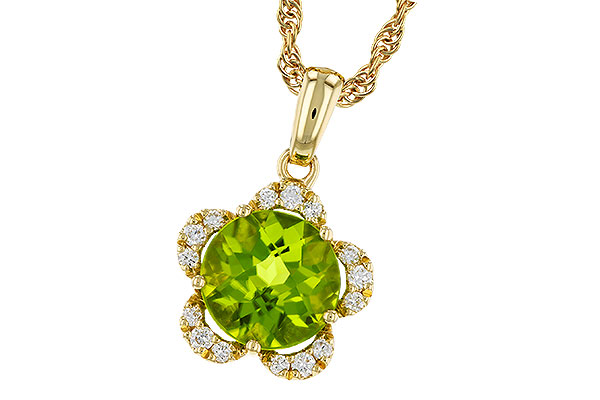 M284-18102: NECKLACE 2.16 PERIDOT 2.28 TGW (8MM RD)