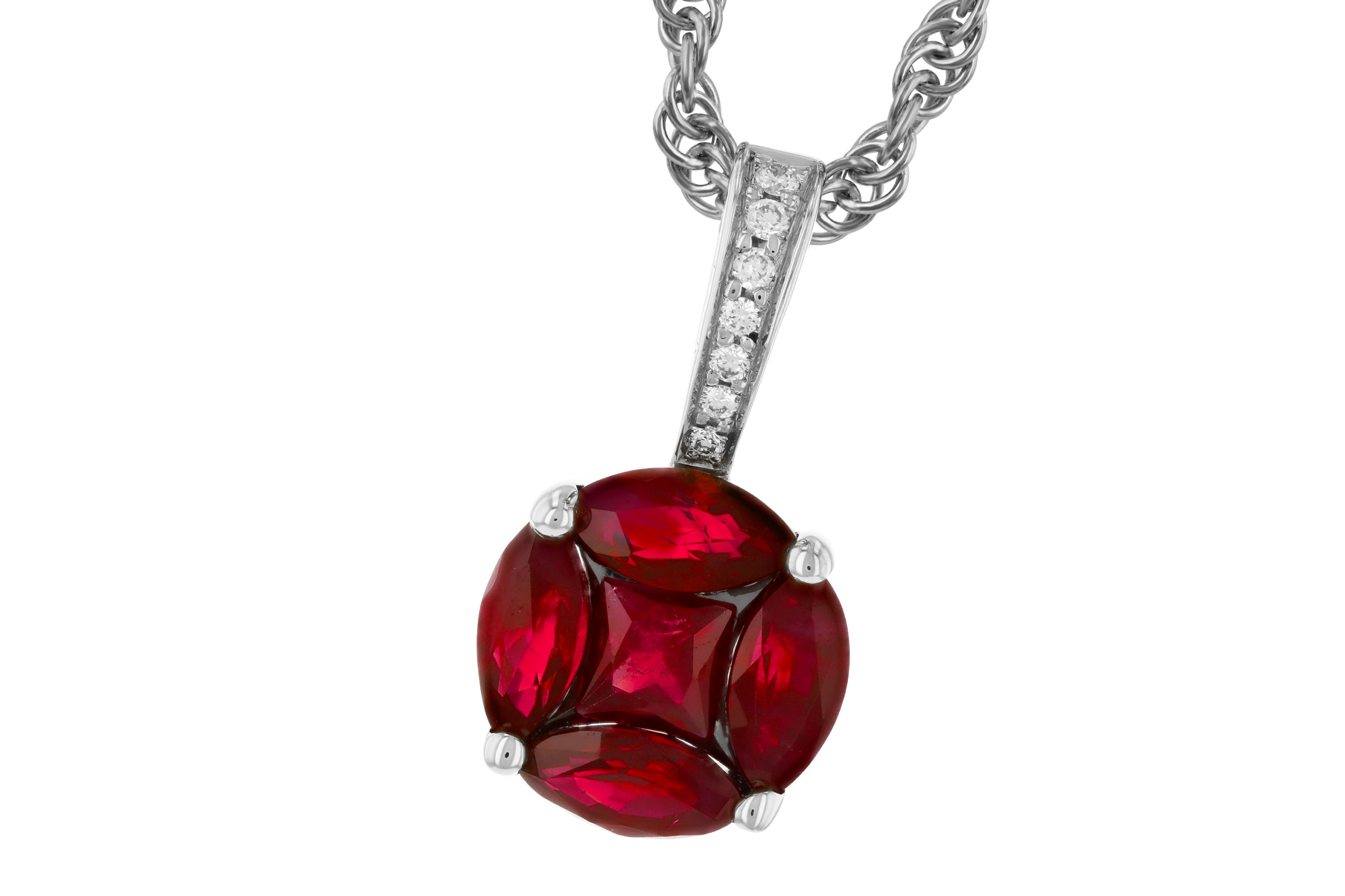 M285-00893: NECKLACE .80 RUBY .82 TW